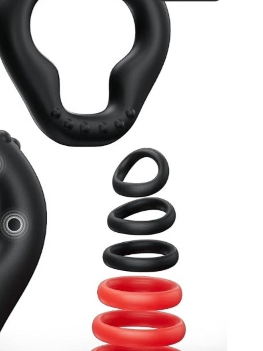 Adjustable Black and Red VR Comfort Rings - Universal Fit